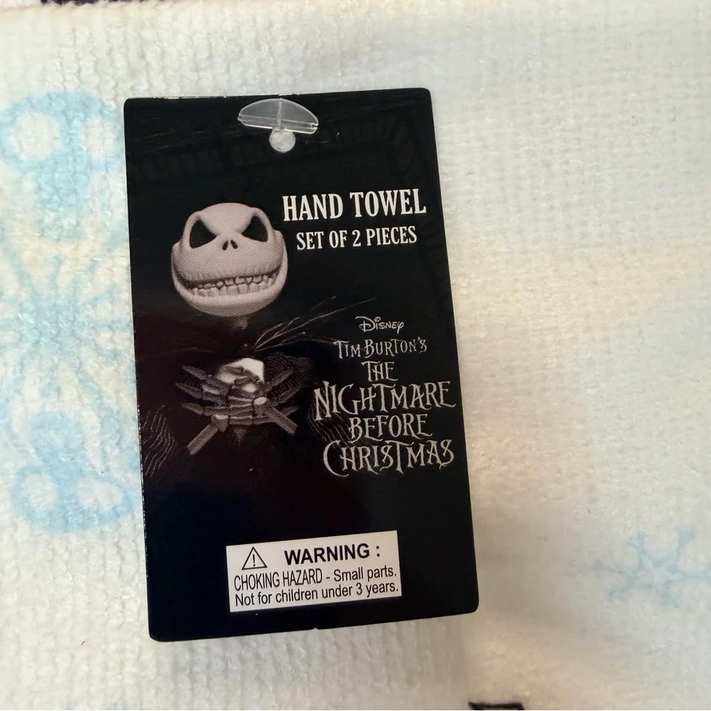 Disney Nightmare Before Christmas Set of 2 Hand Towels/ Kitchen/Bath- NWT